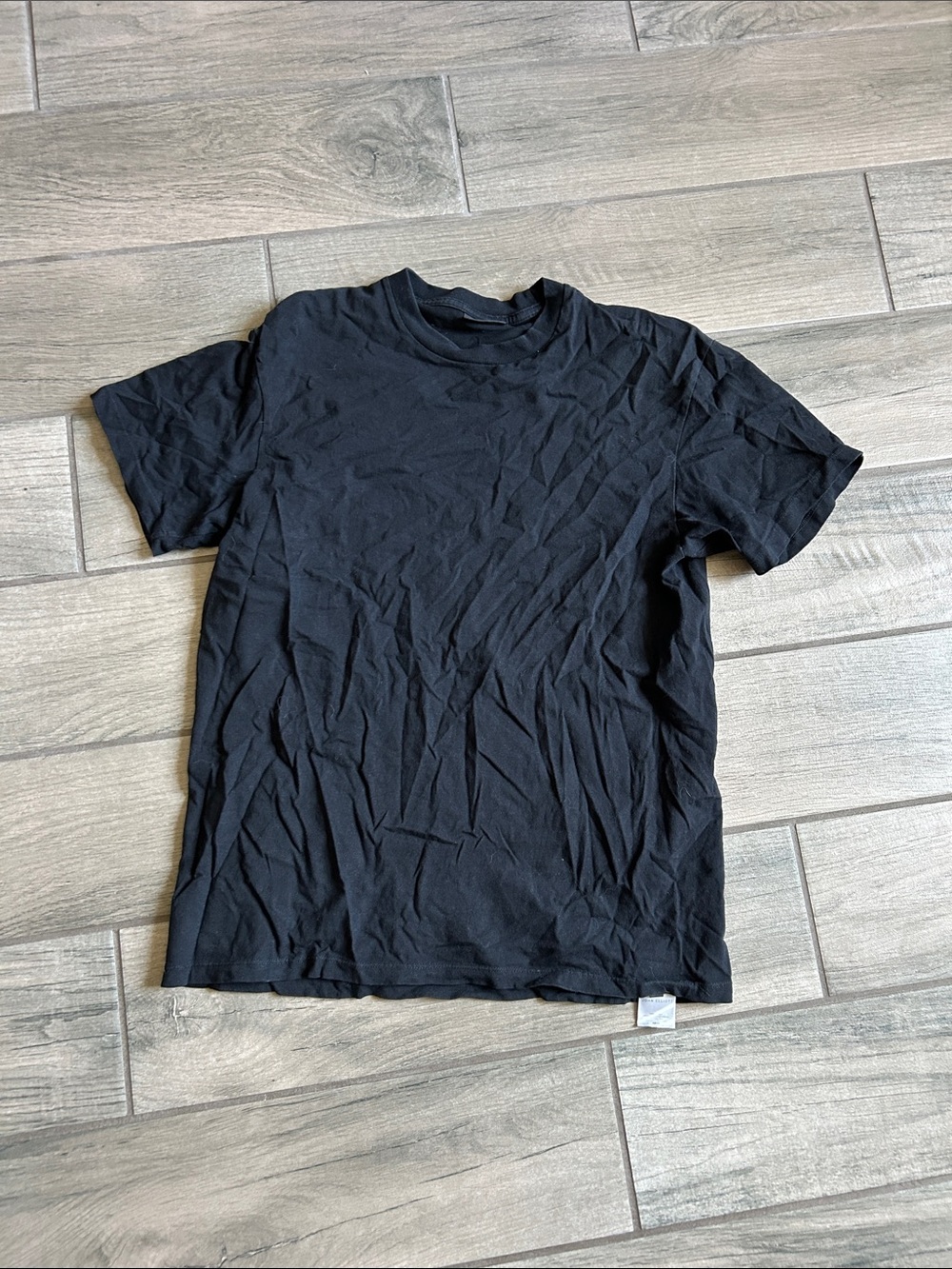 John Elliott Black Short Sleeve Crew Neck Tee